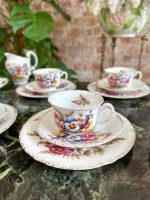 Antīka porcelāna tējas un kafijas servīze 6 personām ar atraitnīšu dekoru (Antique Porcelain Pansy Tea & Coffee Service for 6 Persons) (4075) - Image 5