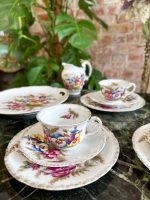 Antīka porcelāna tējas un kafijas servīze 6 personām ar atraitnīšu dekoru (Antique Porcelain Pansy Tea & Coffee Service for 6 Persons) (4075) - Image 11