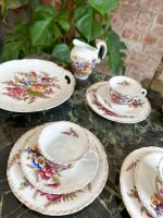 Antīka porcelāna tējas un kafijas servīze 6 personām ar atraitnīšu dekoru (Antique Porcelain Pansy Tea & Coffee Service for 6 Persons) (4075) - Image 12
