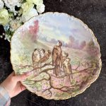 antique french porcelain limoges bird plate songbirds