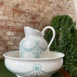antique ceramic wash basin pitcher bowl malmaison 2230