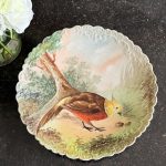 Luksuriøst Limoges porcelænsfad med fugl - Historicisme, (6713)
