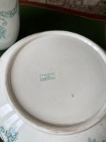 Antīks franču fajansa vannasistabas komplekts: krūze un bļoda — antique ceramic wash basin — 19. gs. beigas (2230) - Image 12