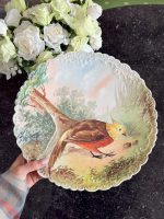 Luxurious Limoges Porcelain Decorative Plate with Bird — Historicism Style, (6713) - Image 2