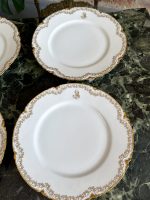 Porcelāna Šķīvji "Limoge" ar Iniciāļiem, Zelta Krāsas Detalizāciju, 6gab (4077) - Image 3
