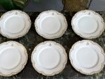 Porcelāna Šķīvji "Limoge" ar Iniciāļiem, Zelta Krāsas Detalizāciju, 6gab (4077) - Image 2