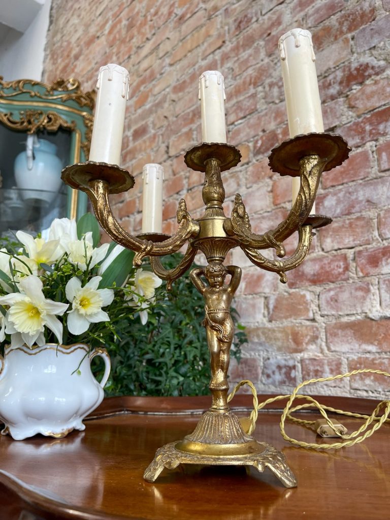 Bordlampe med engel, lille størrelse (3069)