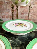 Porcelāna Komplekts ar Ziedu Motīviem - Kūku Šķīvis + 2 Šķīvji (4078) - Image 3