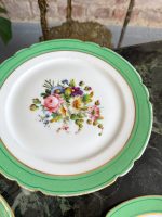 Porcelāna Komplekts ar Ziedu Motīviem - Kūku Šķīvis + 2 Šķīvji (4078) - Image 8