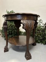 Chippendale Style Wooden Table with Lion Paws, Medium Size, Heavy (4437) - Image 2