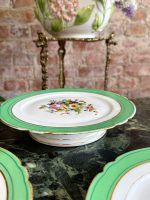 Porcelāna Komplekts ar Ziedu Motīviem - Kūku Šķīvis + 2 Šķīvji (4078) - Image 5