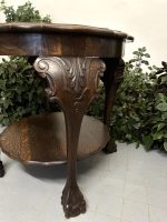 Chippendale Style Wooden Table with Lion Paws, Medium Size, Heavy (4437) - Image 10