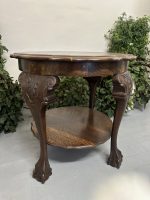 Chippendale Style Wooden Table with Lion Paws, Medium Size, Heavy (4437) - Image 15