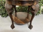 Chippendale Style Wooden Table with Lion Paws, Medium Size, Heavy (4437) - Image 12