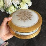Limoges Porcelāna Lādīte ar Zelta Mandalu — Franču Porcelāns, 20. gs. (6707)