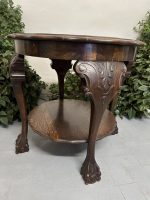 Chippendale Style Wooden Table with Lion Paws, Medium Size, Heavy (4437) - Image 13