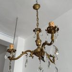 Lampa ar Kristāliem, 3 spuldzes, maza izmēra, Pieejamas 2 vienādas lampas (3837)