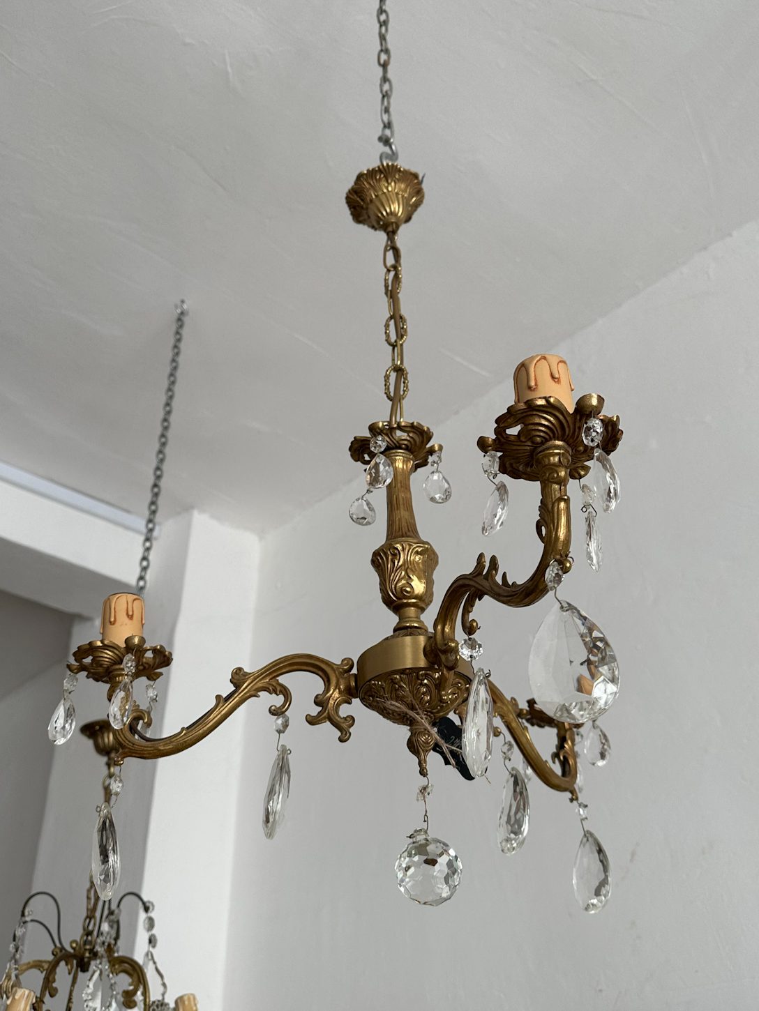 Lampa ar Kristāliem, 3 spuldzes, maza izmēra, Pieejamas 2 vienādas lampas (3837) - Image 1