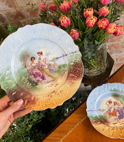 Porcelæn tallerkener, 2 stk (2974)