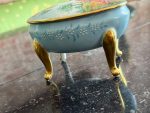 Antique French Limoges Porcelain Box with Fragonard Scene Painting and Signature (6714) - Image 3