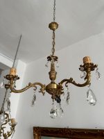 Lampa ar Kristāliem, 3 spuldzes, maza izmēra, Pieejamas 2 vienādas lampas (3837) - Image 6