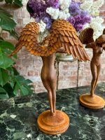 Čuguna Figūras ar Spārniem, Art Nouveau/Simbolisma stils, Eiropas čuguna lējumu tradīcija, ap 20. gs. Vidēji Maza Izmēra, Smagas, Pieejamas 2 gab (4080) - Image 7