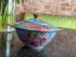 Antique French Limoges Porcelain Sugar Bowl with Floral Painting and Gilding (6716) - Image 6