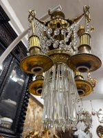 Antique Brass and Crystal Chandelier in Louis XVI Style (5991) - Image 7